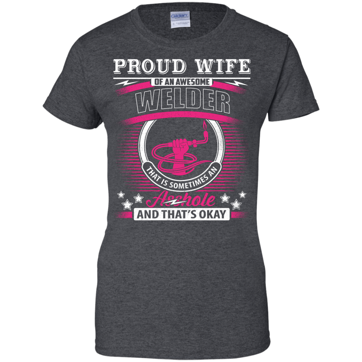 Proud Wife Of An Awesome Welder-T-Shirt & Hoodie-Women's T-Shirt-Dark Heather