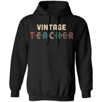 Vintage Teacher Back To School Gifts-T-Shirt & Hoodie-Pullover Hoodie-Black
