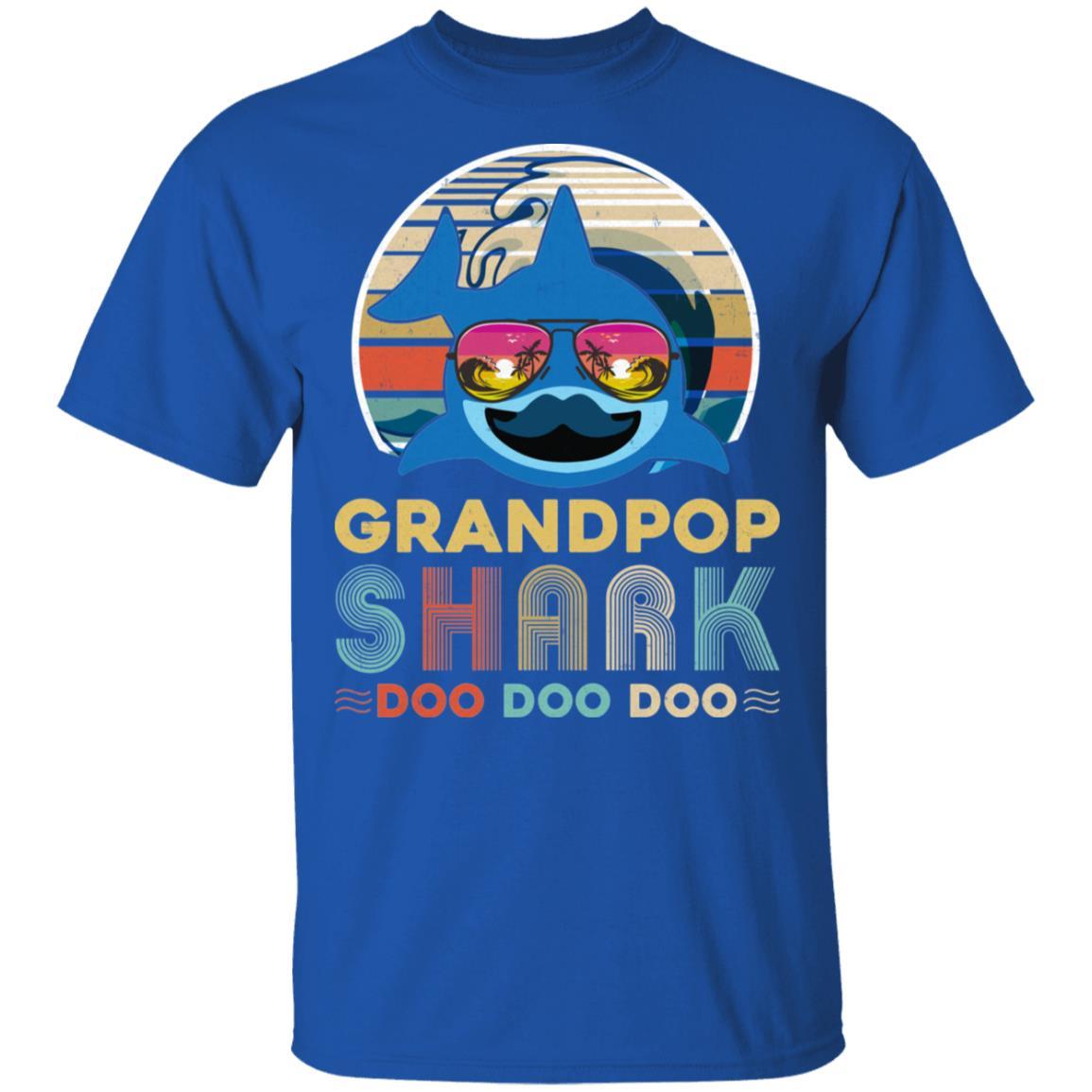 Retro Vintage Grandpop Shark Doo Doo Doo-T-Shirt & Hoodie-Classic T-Shirt-Royal