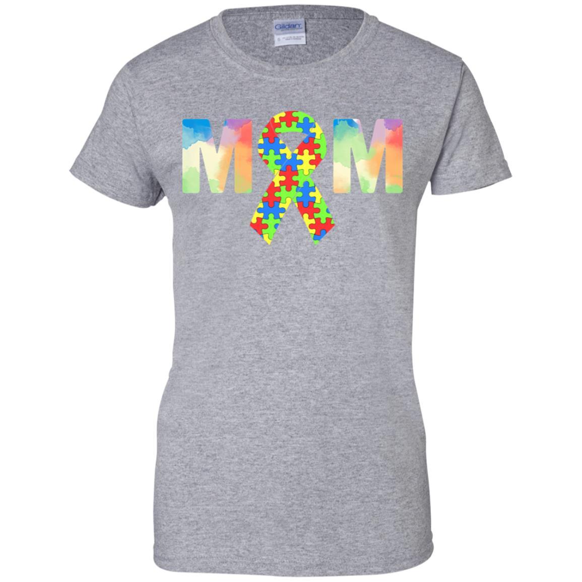Autism Mom Support Awareness Autistic Parents Gifts-T-Shirt & Hoodie-Women's T-Shirt-Sport Grey