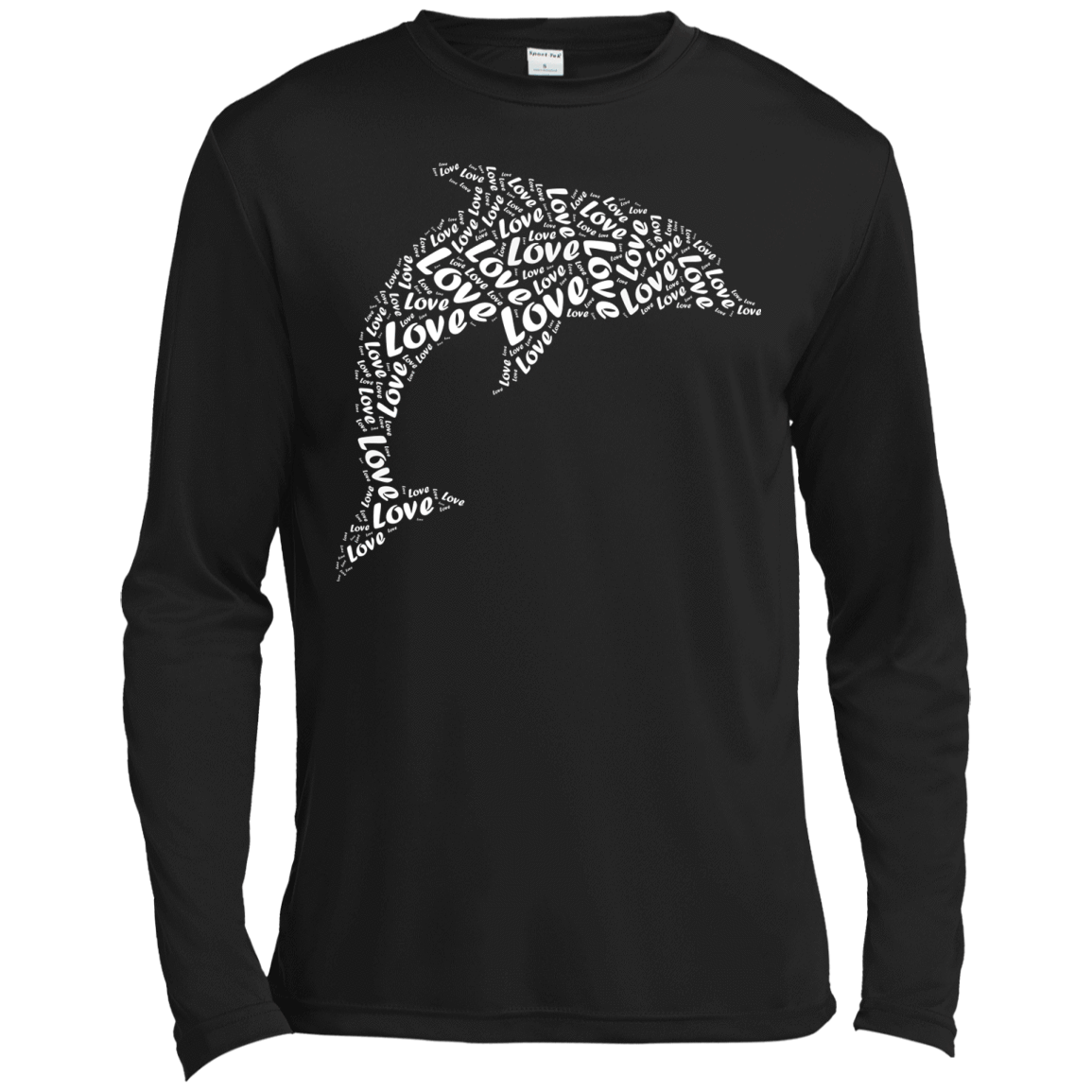 I Love Dolphin-T-Shirt & Hoodie-Long Sleeve T-Shirt-Black
