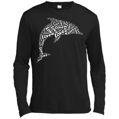 I Love Dolphin-T-Shirt & Hoodie-Long Sleeve T-Shirt-Black