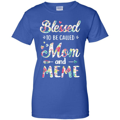 Mothers Day Gifts Blessed To Be Called Mom And Meme-T-Shirt & Hoodie-Women's T-Shirt-Royal