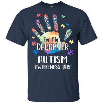 Support Autism Awareness For My Daughter Puzzle Gift-T-Shirt & Hoodie-Classic T-Shirt-Navy