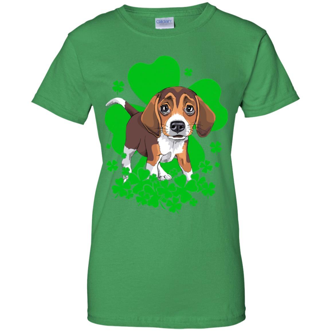 Beagle St. Patrick's Day Clovers-T-Shirt & Hoodie-Women's T-Shirt-Irish Green