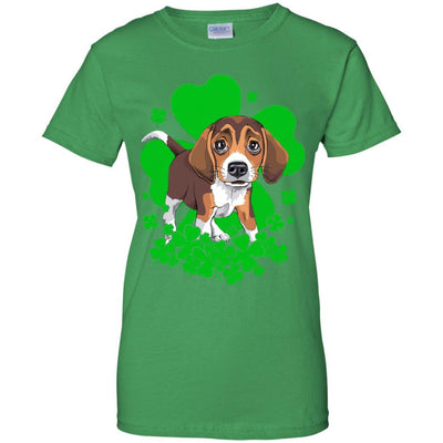 Beagle St. Patrick's Day Clovers-T-Shirt & Hoodie-Women's T-Shirt-Irish Green
