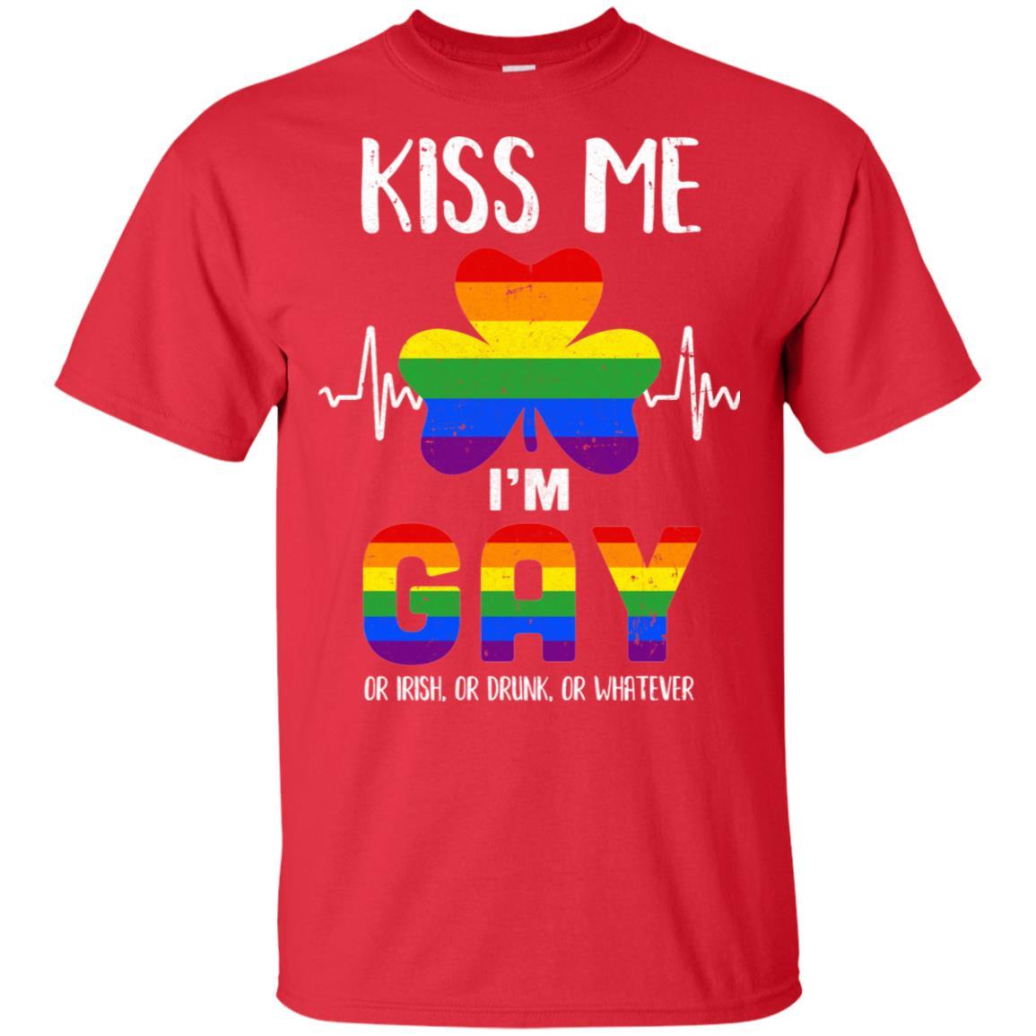 Kiss Me I'm Gay Or Irish Or Drunk St Patrick's Day-T-Shirt & Hoodie-Classic T-Shirt-Red
