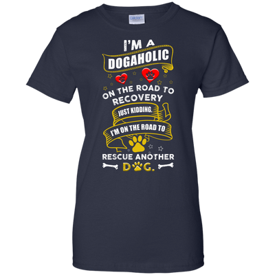 I'm A Dogaholic-T-Shirt & Hoodie-Women's T-Shirt-Navy
