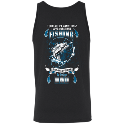 I Love More Than Fishing DAD-T-Shirt & Hoodie-Unisex Tank-Black