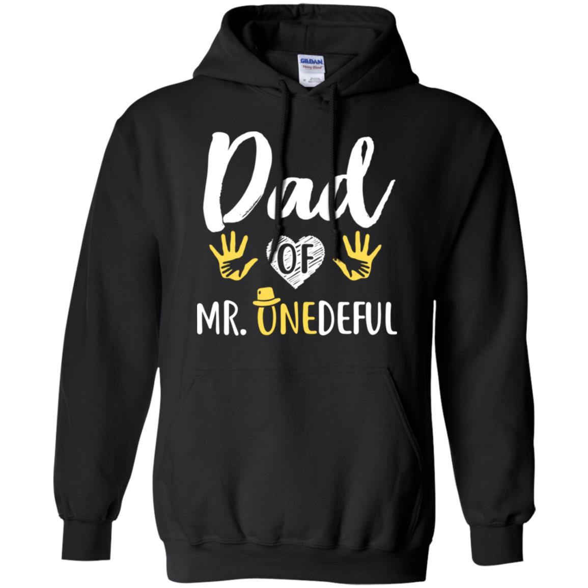 Funny Dad Of Mr. Onederful Wonderful 1st Birthday Boy-T-Shirt & Hoodie-Pullover Hoodie-Black