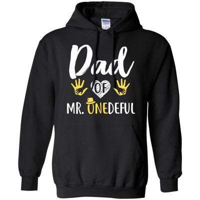 Funny Dad Of Mr. Onederful Wonderful 1st Birthday Boy-T-Shirt & Hoodie-Pullover Hoodie-Black