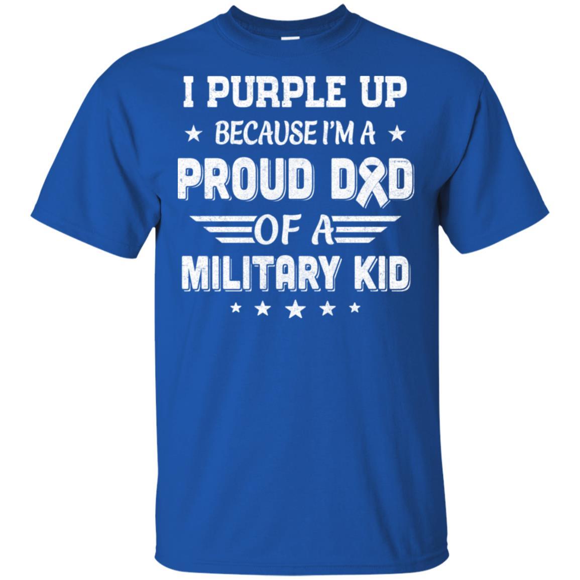 I Purple Up Proud Dad Of A Military Kid Child-T-Shirt & Hoodie-Classic T-Shirt-Royal