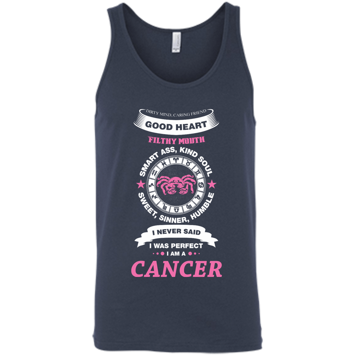 I Never Said I Was Perfect I Am A CANCER-T-Shirt & Hoodie-Unisex Tank-Navy