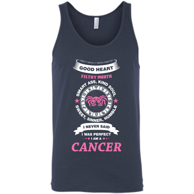 I Never Said I Was Perfect I Am A CANCER-T-Shirt & Hoodie-Unisex Tank-Navy