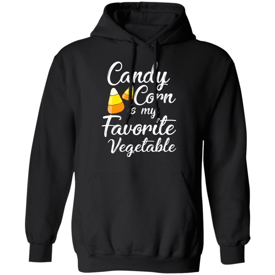 Candy Corn Is My Favorite Vegetable Halloween Costume Party-T-Shirt & Hoodie-Pullover Hoodie-Black