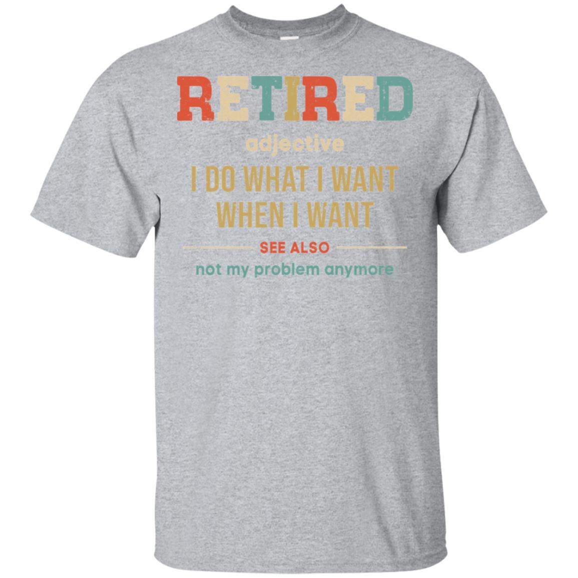 Vintage Retired Definition Funny Retirement Gift-T-Shirt & Hoodie-Classic T-Shirt-Sport Grey