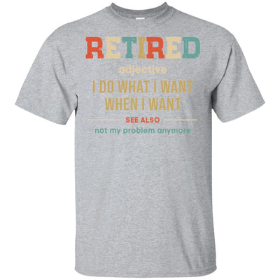 Vintage Retired Definition Funny Retirement Gift-T-Shirt & Hoodie-Classic T-Shirt-Sport Grey