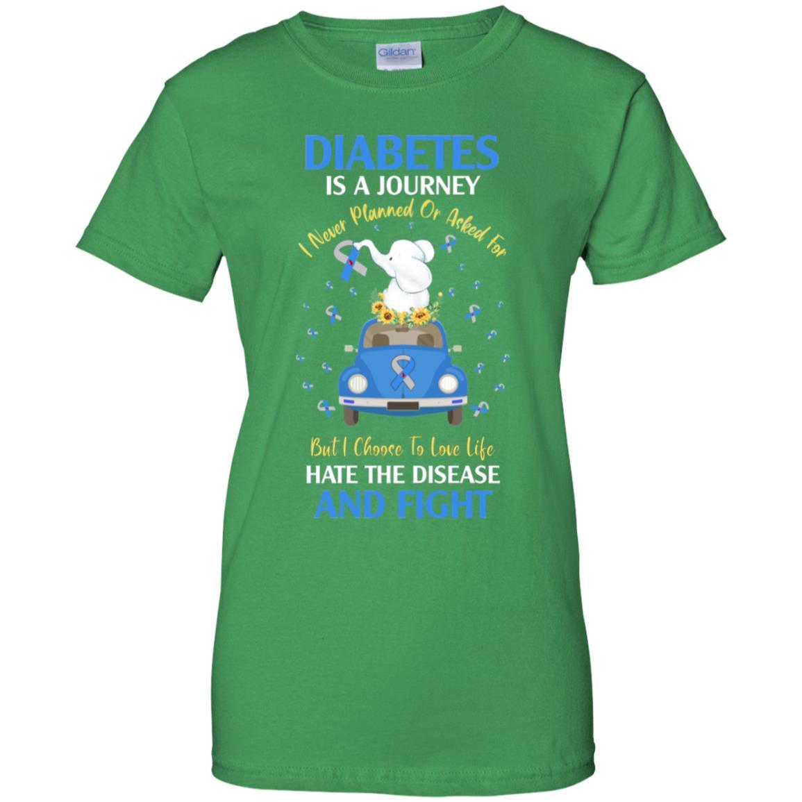 Diabetes Awareness Is A Journey-T-Shirt & Hoodie-Women's T-Shirt-Irish Green