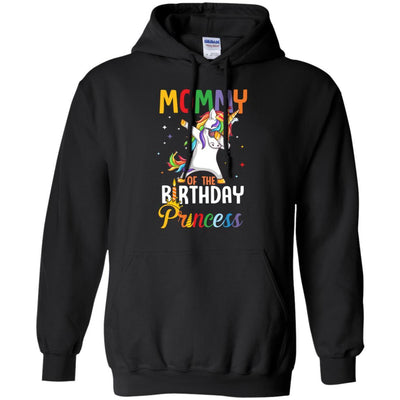 Mommy Of The Birthday Girl Dabbing Unicorn Party-T-Shirt & Hoodie-Pullover Hoodie-Black