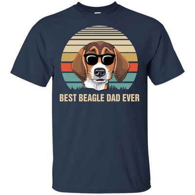 Vintage Beagle Dad Gifts Best Beagle Dad Ever-T-Shirt & Hoodie-Classic T-Shirt-Navy