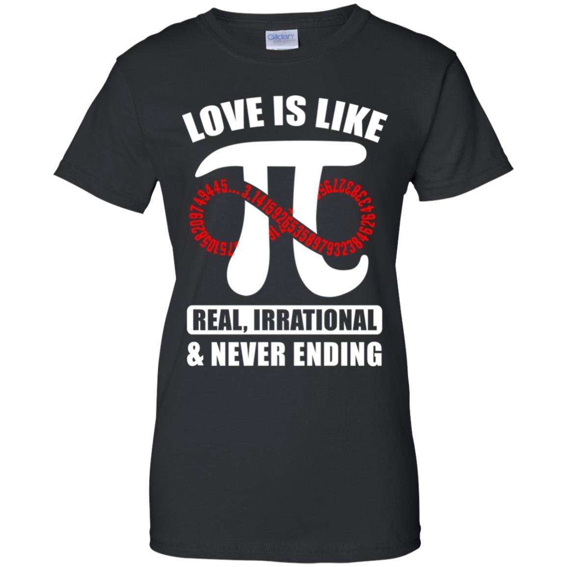 Love Is Like Pi Math 3.14 Pi Day Gift-T-Shirt & Hoodie-Women's T-Shirt-Black