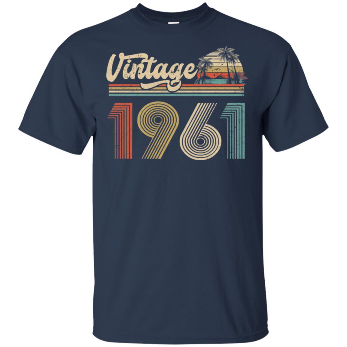 60th Birthday Gift Vintage 1961 Classic-T-Shirt & Hoodie-Classic T-Shirt-Navy