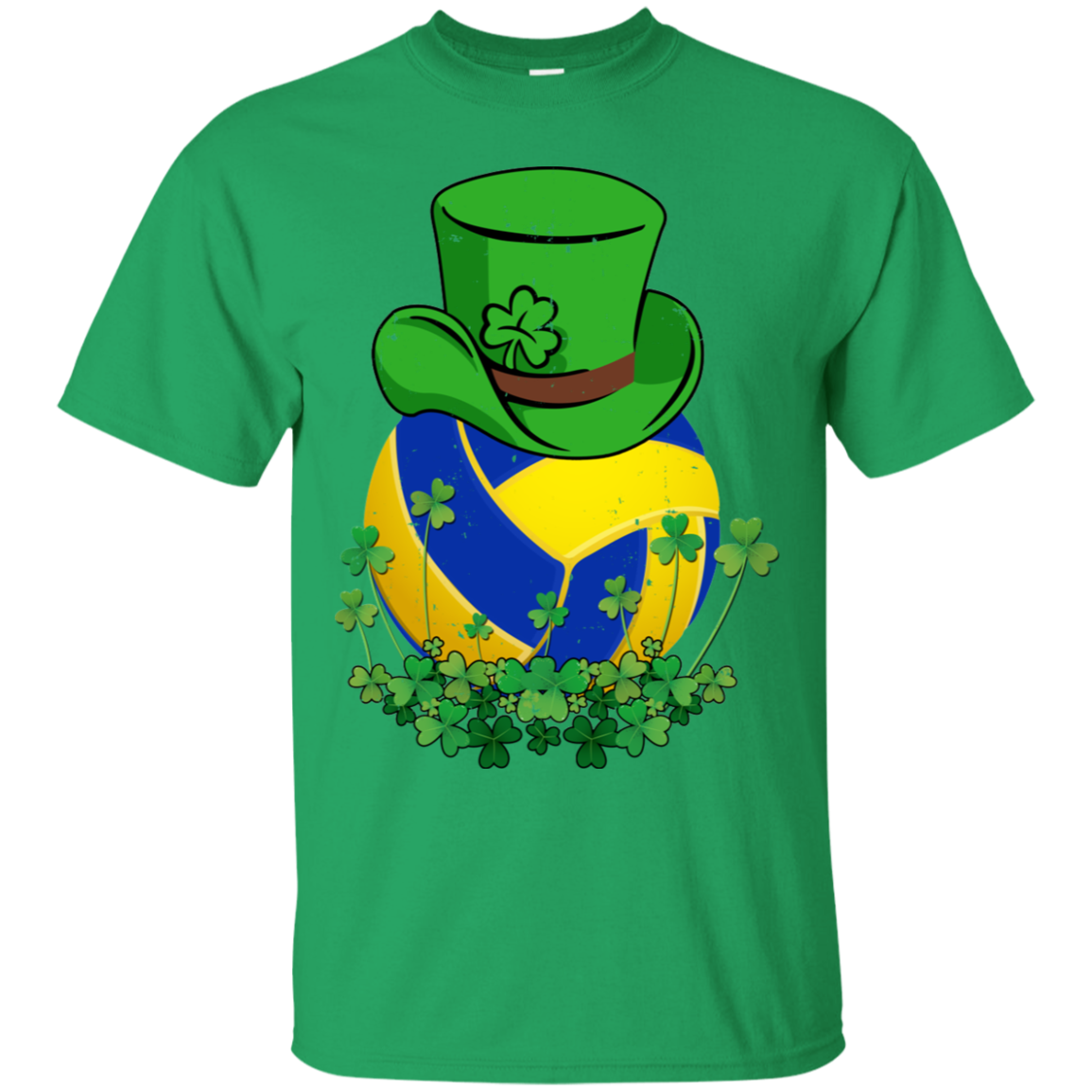 Shamrock Volleyball Leprechaun St Patricks Day-T-Shirt & Hoodie-Classic T-Shirt-Irish Green