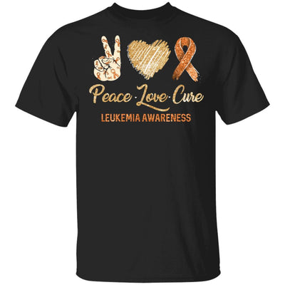 Peace Love Cure Leukemia Awareness-T-Shirt & Hoodie-Classic T-Shirt-Black