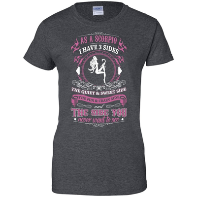 As A Scorpio I Have 3 Sides-T-Shirt & Hoodie-Women's T-Shirt-Dark Heather