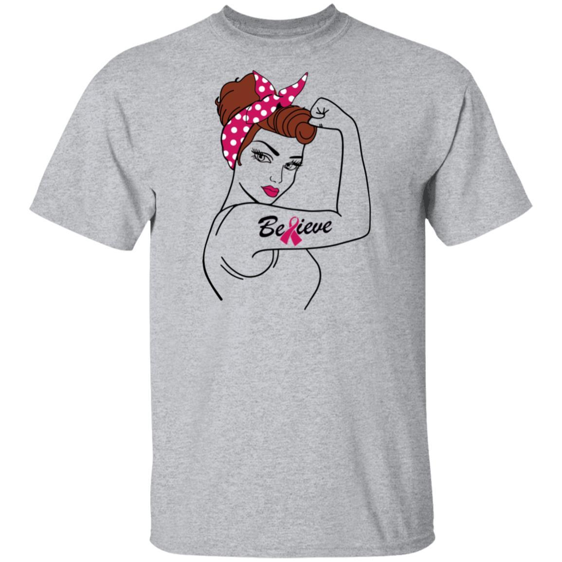 Support Multiple Myeloma Awareness Warrior Believe-T-Shirt & Hoodie-Classic T-Shirt-Sport Grey