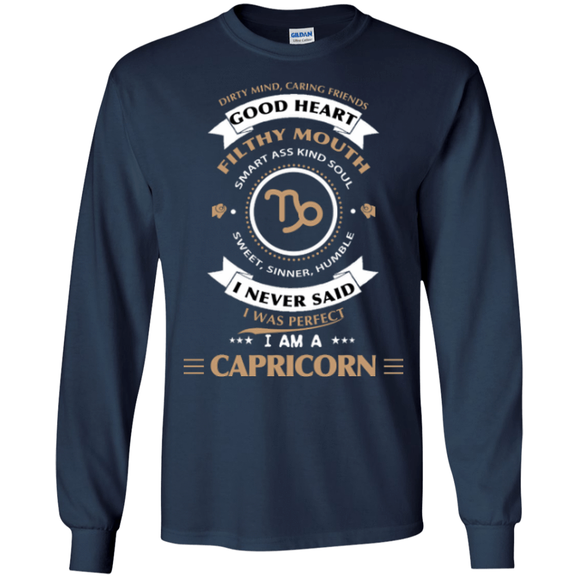 I'm A Capricorn-T-Shirt & Hoodie-Long Sleeve T-Shirt-Navy