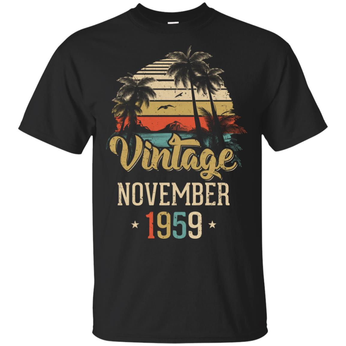 Retro Classic Vintage November 1959 62th Birthday Gift-T-Shirt & Hoodie-Classic T-Shirt-Black