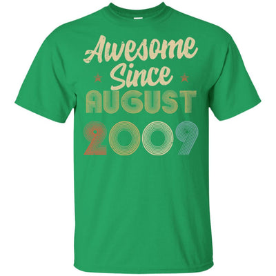 Awesome Since August 2009 Vintage 12th Birthday Gifts Youth-Youth Shirt-Youth T-Shirt-Irish Green