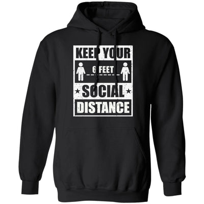 Social Distancing Keep Your Social Distance Cute-T-Shirt & Hoodie-Pullover Hoodie-Black