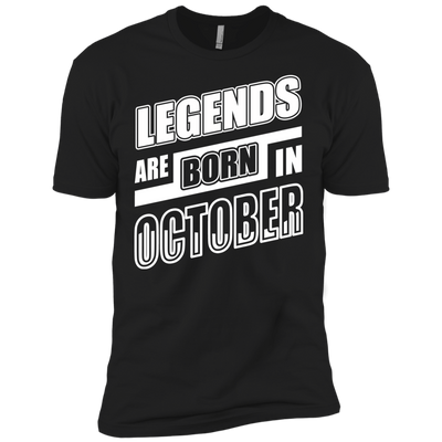 Legends are born in OCTOBER-T-Shirt & Hoodie-Premium T-Shirt-Black