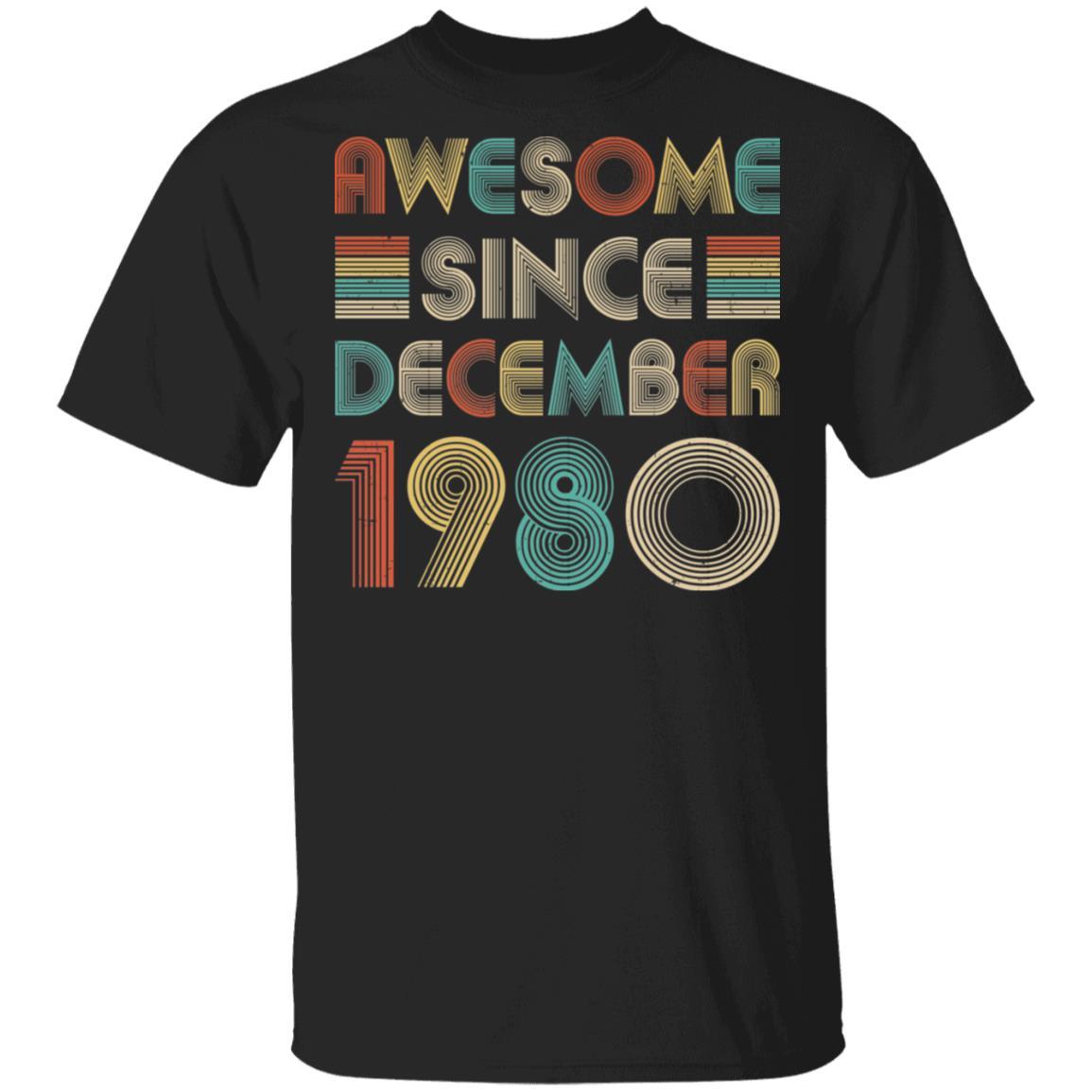 Awesome Since December 1980 Vintage 42th Birthday Gifts