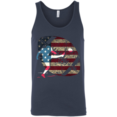 Kicker Football America Flag-T-Shirt & Hoodie-Unisex Tank-Navy