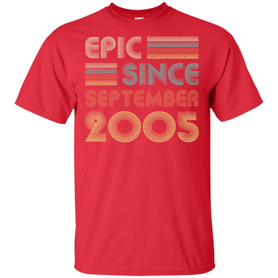 Epic Since September 2005 16th Birthday Gift 16 Yrs Old-T-Shirt & Hoodie-Classic T-Shirt-Red