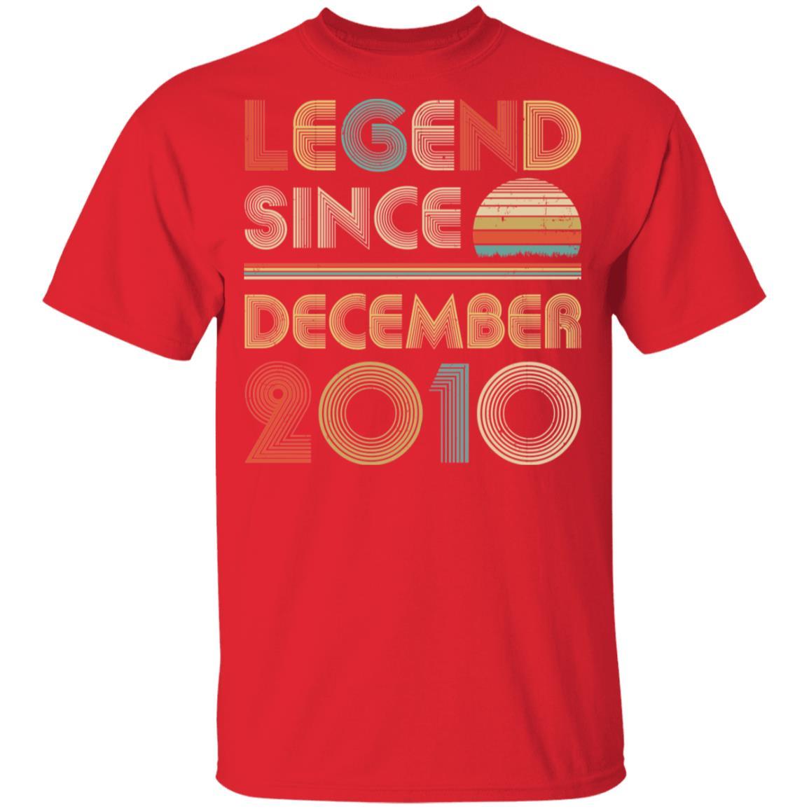 Legend Since December 2010 Vintage 11th Birthday Gifts Youth-Youth Shirt-Youth T-Shirt-Red