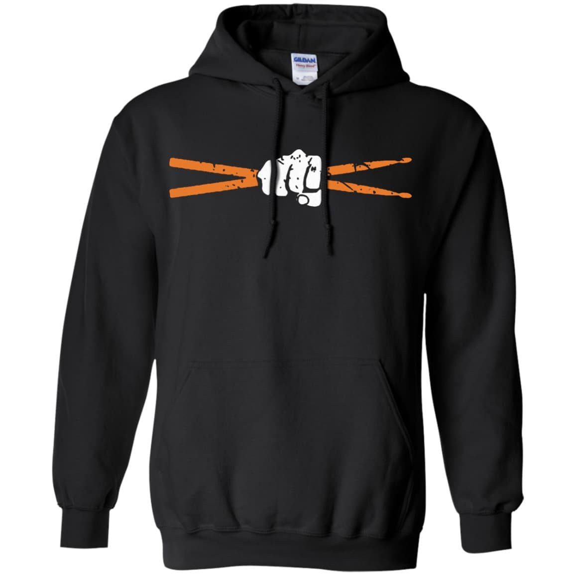 Drumsticks Drummer Awesome Music Lover Musician-T-Shirt & Hoodie-Pullover Hoodie-Black