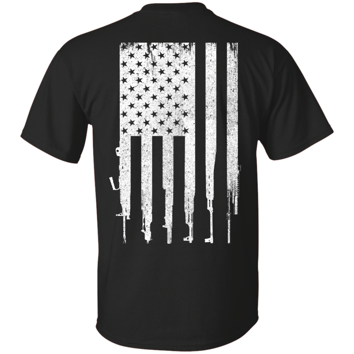 Rifle American Gun Flag-T-Shirt & Hoodie-Classic T-Shirt-Black