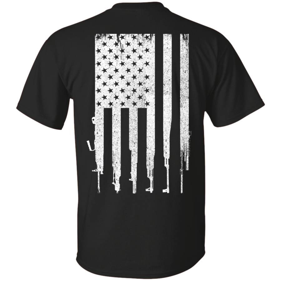 Rifle American Gun Flag-T-Shirt & Hoodie-Classic T-Shirt-Black