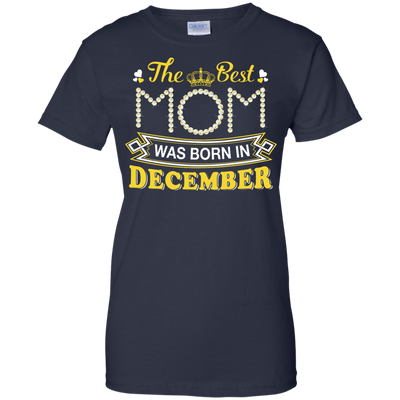 The Best Mom Was Born In December-T-Shirt & Hoodie-Women's T-Shirt-Navy