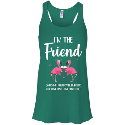 If I Lost Or Drunk Please Return To Friend Flamingo-T-Shirt & Tank Top-Women's Flowy Racerback Tank-Kelly Green