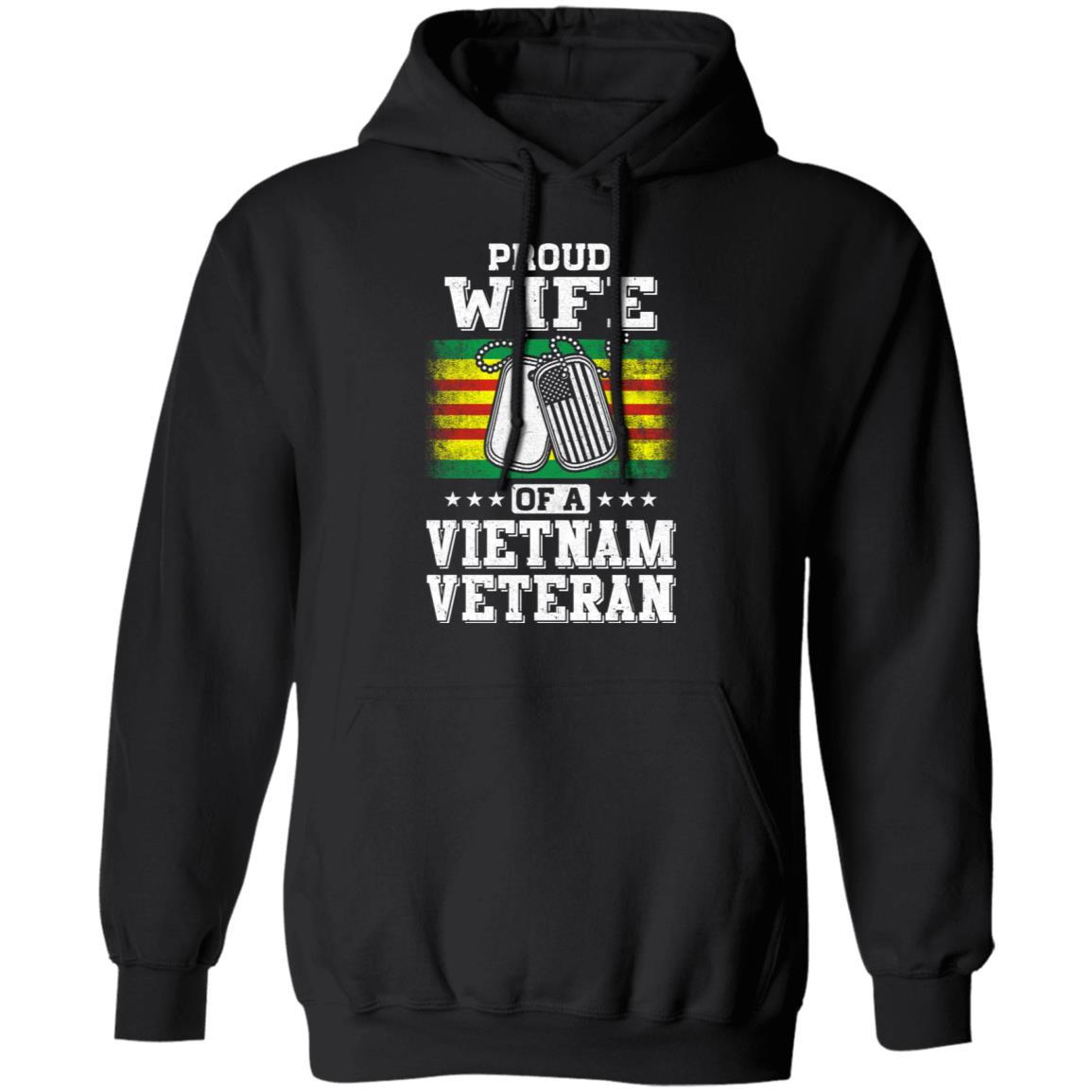 Proud Wife Of A VietNam Veteran Husband-T-Shirt & Hoodie-Pullover Hoodie-Black