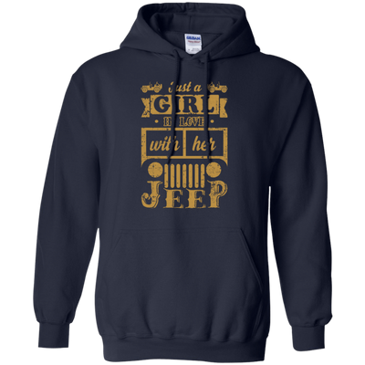 Just A Girl In Love With Her Jeep-T-Shirt & Hoodie-Pullover Hoodie-Navy
