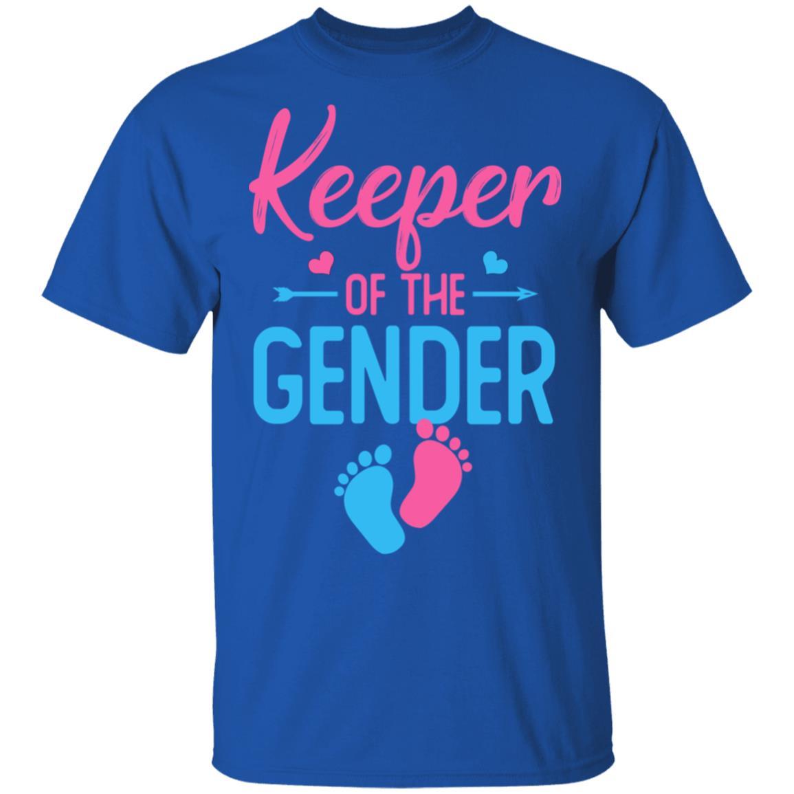 Keeper Of Gender Reveal Party Idea Baby Announcement-T-Shirt & Hoodie-Classic T-Shirt-Royal