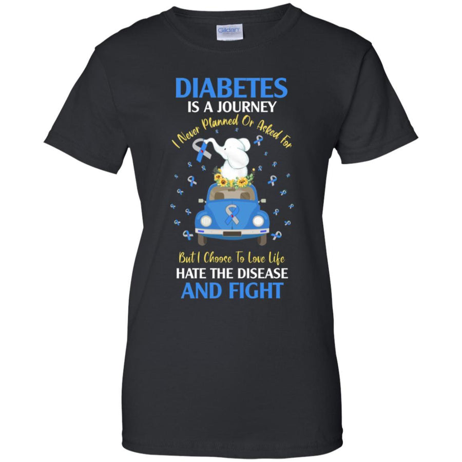 Diabetes Awareness Is A Journey-T-Shirt & Hoodie-Women's T-Shirt-Black