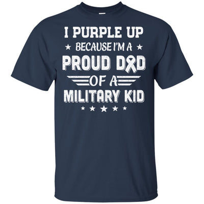 I Purple Up Proud Dad Of A Military Kid Child-T-Shirt & Hoodie-Classic T-Shirt-Navy