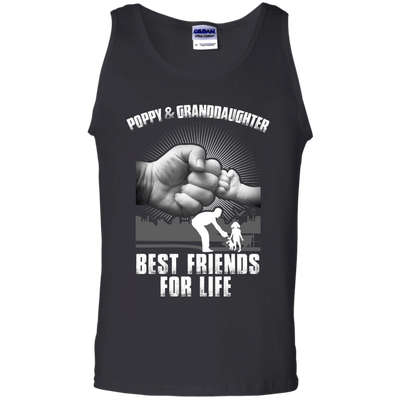 Poppy And Granddaughter best Friends For Life-T-Shirt & Hoodie-Unisex Tank-Black